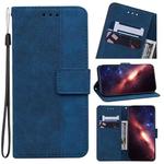 For Sony Xperia 1 IV Geometric Embossed Leather Phone Case(Blue)