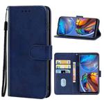 For Motorola Moto E32 Leather Phone Case(Blue)