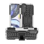 For Motorola Moto G22/E32 Tire Texture TPU + PC Phone Case with Holder(White)