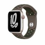 Sport Silicone Watch Band For Apple Watch Series 8&7 41mm / SE 2&6&SE&5&4 40mm / 3&2&1 38mm(Olive Gray/Cargo Khaki)