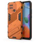 For Xiaomi Redmi 10C 4G Punk Armor PC + TPU Phone Case with Holder(Orange)