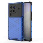 For vivo X80 Pro 5G China Shockproof Honeycomb PC + TPU Protective Case(Blue)