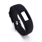 For Garmin Vivofit 4 Gloss & Color Integrated Silicone Watch Band(Black)