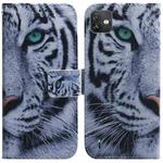 For Wiko Y82 Coloured Drawing Leather Phone Case(Tiger)
