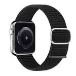 Nylon Watch Band For Apple Watch Ultra 49mm / Series 8&7 45mm / SE 2&6&SE&5&4 44mm / 3&2&1 42mm(Dark Black)