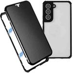 For Samsung Galaxy S22 5G Anti-peeping Magnetic Double-sided Tempered Glass Phone Case(Black)