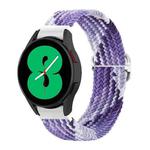 For Samsung Galaxy Watch4 40mm / 44mm Adjustable Woven Watch Band(Grape Purple)