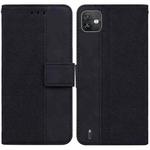For Wiko Y82 Geometric Embossed Leather Phone Case(Black)