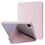 For iPad Air 13 2024 / iPad Pro 12.9 2022 / 2021 / 2020 / 2018 Deformation Transparent Acrylic Leather Tablet Case(Pink)