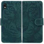 For Sony Xperia Ace III Tiger Embossed Leather Phone Case(Green)