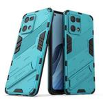 For OPPO Reno7 4G Punk Armor 2 in 1 PC + TPU Shockproof Phone Case with Invisible Holder(Blue)