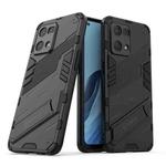 For OPPO Reno7 4G Punk Armor 2 in 1 PC + TPU Shockproof Phone Case with Invisible Holder(Black)