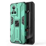 For OPPO Realme GT Neo3 5G China Supersonic PC + TPU Shock-proof Protective Phone Case with Holder(Green)
