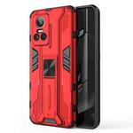 For OPPO Realme GT Neo3 5G China Supersonic PC + TPU Shock-proof Protective Phone Case with Holder(Red)