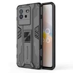For vivo iQOO Neo6 5G China Supersonic PC + TPU Shock-proof Protective Phone Case with Holder(Black)