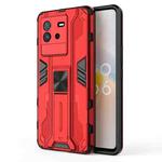 For vivo iQOO Neo6 5G China Supersonic PC + TPU Shock-proof Protective Phone Case with Holder(Red)