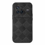 For Vivo X80 Weave Plaid PU Phone Case(Black)