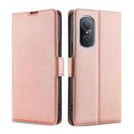 For Huawei Nova 9 SE 4G Ultra-thin Voltage Side Buckle Leather Phone Case(Rose Gold)