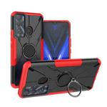 For Tecno Pova Neo Armor Bear Shockproof PC + TPU Phone Case with Ring(Red)