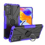 For Xiaomi Redmi Note 11 Pro 5G Armor Bear Shockproof PC + TPU Phone Case with Ring(Purple)