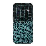 For Vivo X80 Crocodile Top Layer Cowhide Leather Phone Case(Cyan Blue)