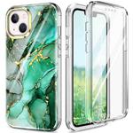 For iPhone 13 mini 360 Full Body Painted Phone Case (Marble L12)