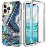 For iPhone 13 Pro Max 360 Full Body Painted Phone Case (Marble L09)