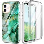 For iPhone 12 mini 360 Full Body Painted Phone Case (Marble L12)
