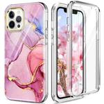 For iPhone 12 / 12 Pro 360 Full Body Painted Phone Case(Marble L13)