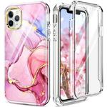 For iPhone 11 Pro 360 Full Body Painted Phone Case (Marble L13)