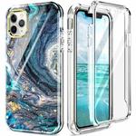 For iPhone 13 360 Full Body Painted Phone Case For iPhone 11 Pro Max(Marble L09)