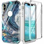 For iPhone X / XS 360 Full Body Painted Phone Case(Marble L09)