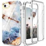 For iPhone SE 2022 / SE 2020 / 8 / 7 360 Full Body Painted Phone Case(Marble L07)