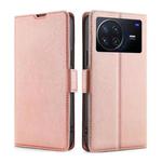 For vivo X Note 5G Ultra-thin Voltage Side Buckle Leather Phone Case(Rose Gold)
