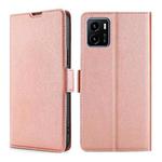 For vivo Y15S Ultra-thin Voltage Side Buckle Leather Phone Case(Rose Gold)