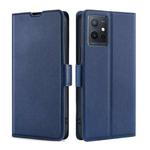 For vivo Y55 5G / Y75 5G / Y33S 5G / T1 5G Ultra-thin Voltage Side Buckle Leather Phone Case(Blue)