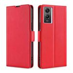 For vivo Y55S 5G Ultra-thin Voltage Side Buckle Leather Phone Case(Red)