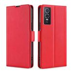 For vivo Y76S / Y74S Ultra-thin Voltage Side Buckle Leather Phone Case(Red)