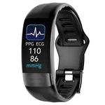 P11 Plus 0.96 inch Screen ECG+HRV Smart Health Bracelet, Support Body Temperature, Dynamic Heart Rate, ECG Monitoring, Blood Oxygen Monitor(Black)