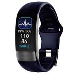 P11 Plus 0.96 inch Screen ECG+HRV Smart Health Bracelet, Support Body Temperature, Dynamic Heart Rate, ECG Monitoring, Blood Oxygen Monitor(Blue)