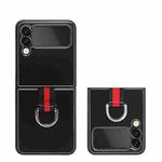 For Samsung Galaxy Z Flip3 5G Aluminum Alloy Folding Phone Case with Ring Holder(Black)