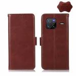 For vivo X80 Crazy Horse Top Layer Cowhide Leather Phone Case(Brown)