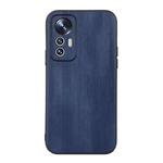 For Xiaomi 12 Lite Yellow Cow Texture PU Phone Case(Blue)