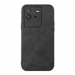 For vivo iQOO Neo6 Cowhide Texture PU Phone Case(Black)
