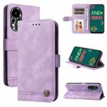 For Infinix Hot 11s Skin Feel Life Tree Metal Button Leather Phone Case(Purple)