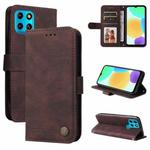 For Infinix Smart 6 Skin Feel Life Tree Metal Button Leather Phone Case(Brown)