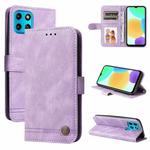 For Infinix Smart 6 Skin Feel Life Tree Metal Button Leather Phone Case(Purple)