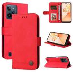 For OPPO Realme C31 Skin Feel Life Tree Metal Button Leather Phone Case(Red)