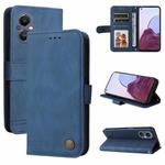 For OPPO A96 5G / Reno7 Z 5G / OnePlus Nord N20 5G Skin Feel Life Tree Metal Button Leather Phone Case(Blue)