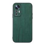 For Xiaomi 12 Lite Wood Texture PU Phone Case(Green)